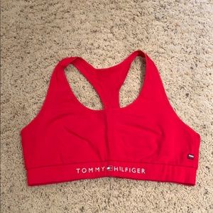 Tommy Hilfiger red cotton lounge bralette